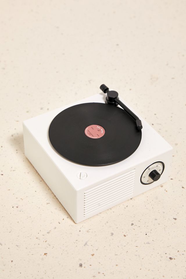 Haut-parleur, Vinyle Style Tourne-Disque Haut-Parleur Multifonction 3 Modes  D'Entrée Mini Pour Fête Blanc 