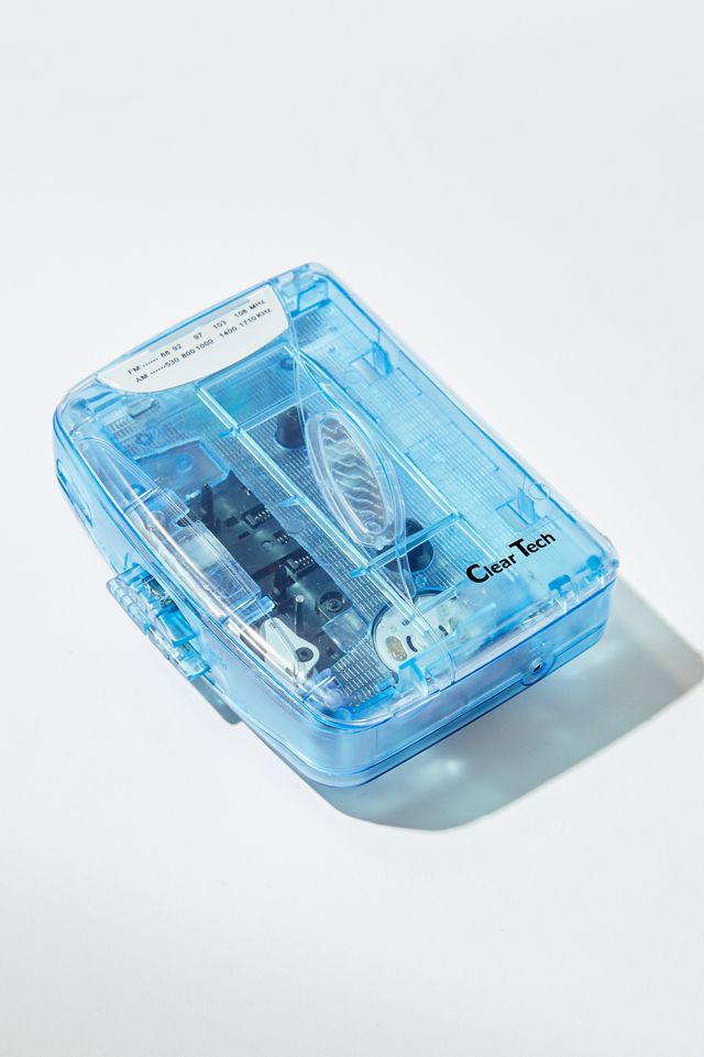 Clear Tech Blue UO Exclusive Cassette Player | Urban Outfitters UK