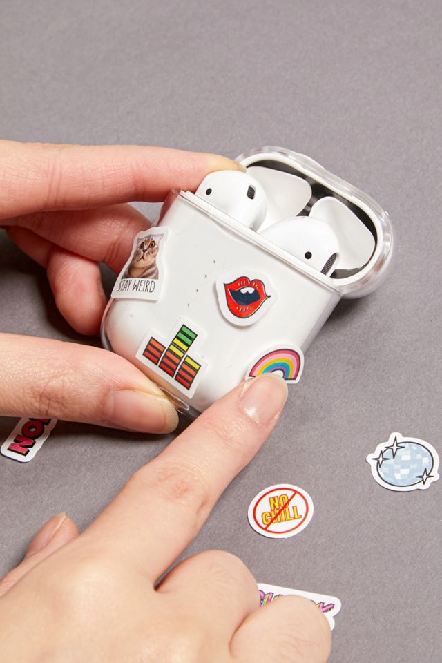 Stickers Hard Shell AirPods Case Urban Outfitters UK