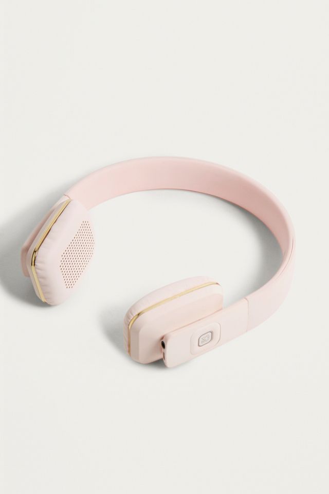 UO Pink and Gold Wireless Headphones #1