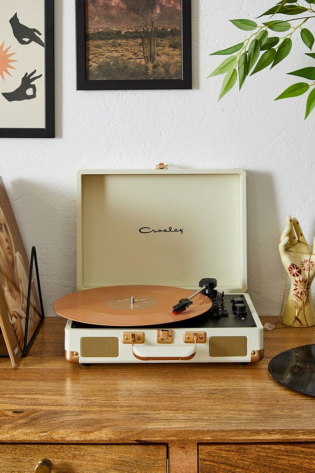Crosley UO Exclusive Cream Cruiser Vinyl Record Player With Bluetooth Input & Output