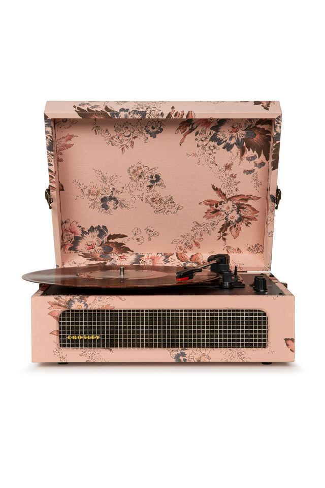 crosley voyager floral record player