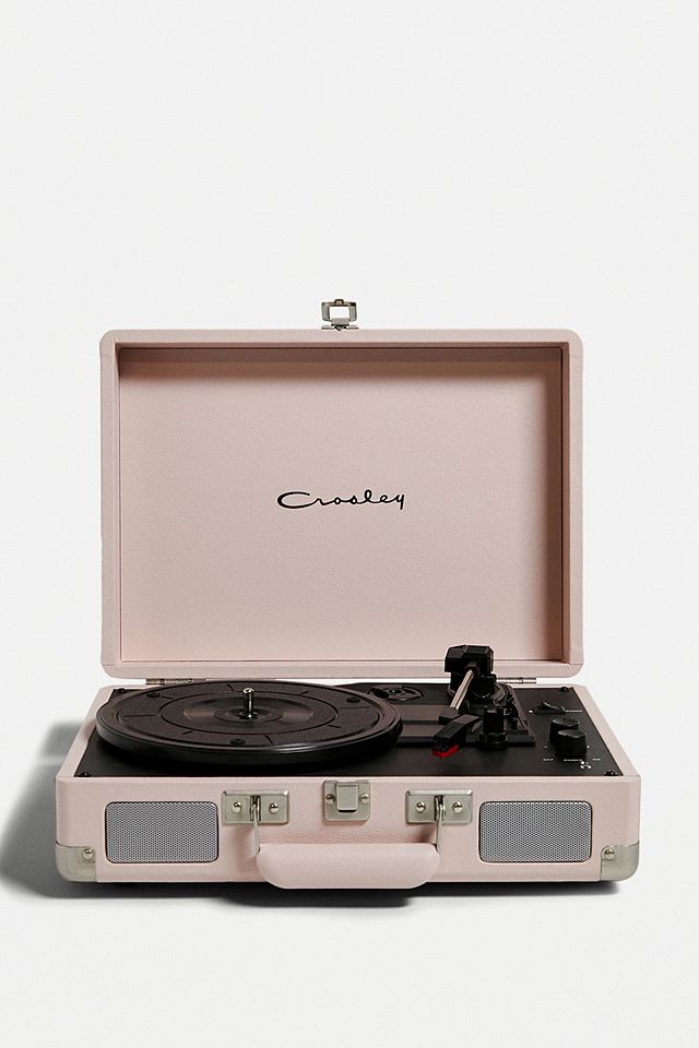 Crosley UO Exclusive Pastel Pink Cruiser Vinyl Record Player With Bluetooth Input & Output