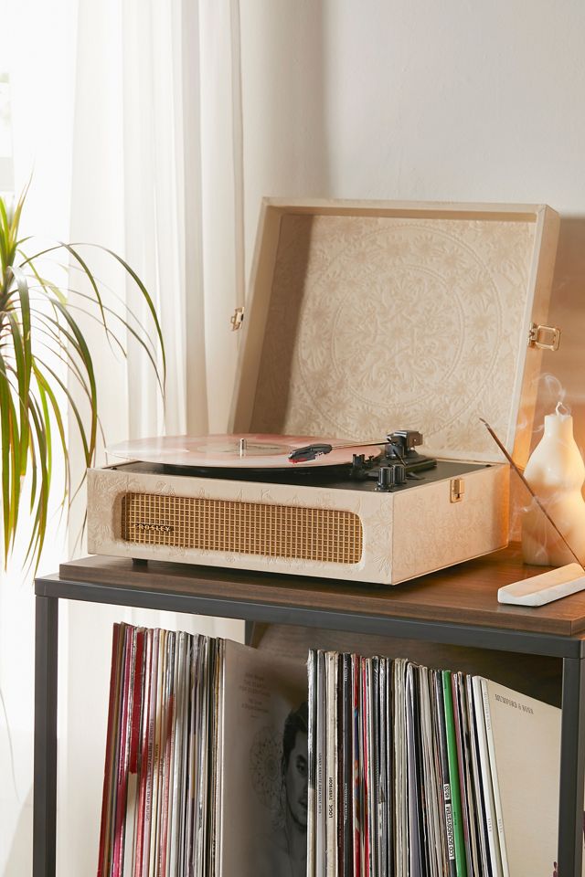 Crosley UO Exclusive Clara Floral Voyager Record Player With Bluetooth Input & Output