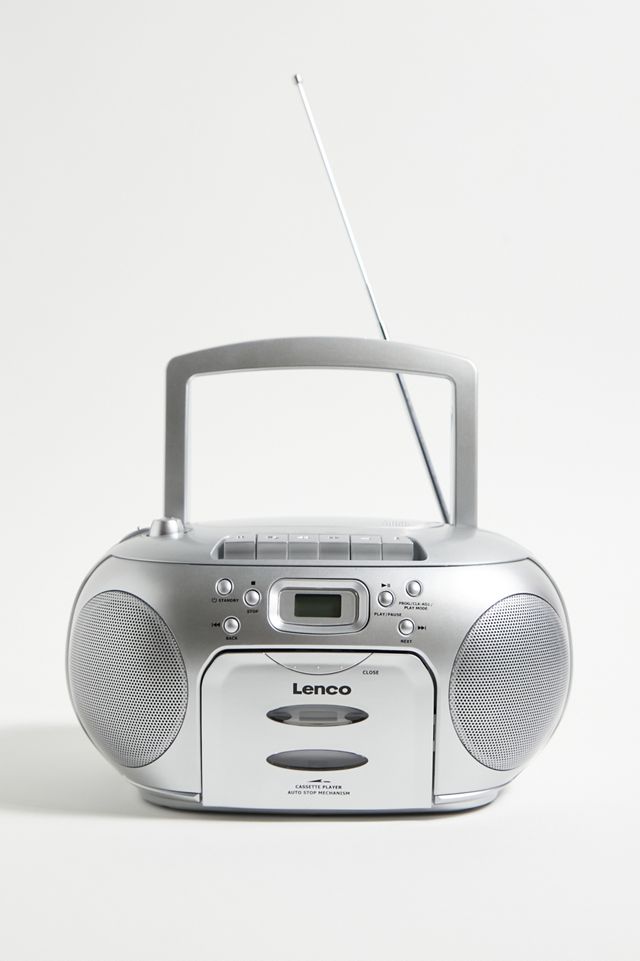 Lenco SCD-420SI SIlver Portable FM Radio CD-Cassette Player