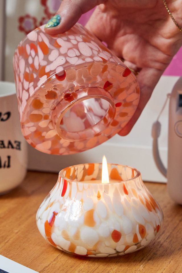 Ava Orange Tortoiseshell Lamp-Shaped Candle  #1