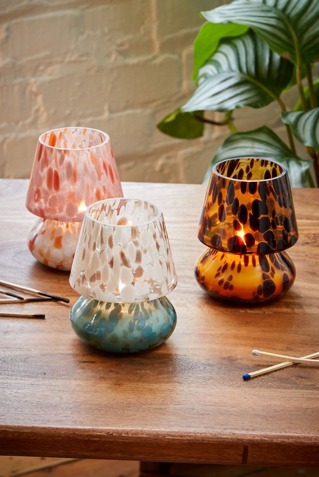 Ava Orange Tortoiseshell Lamp-Shaped Candle  #3