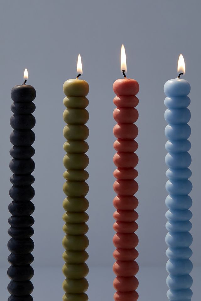 Green Bubble Taper Candle 2-Pack #2