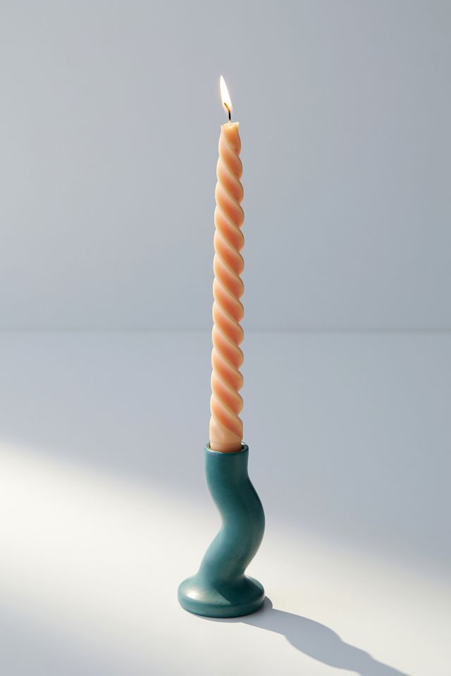 Lula Dark Green Taper Candle Holder Urban Outfitters UK