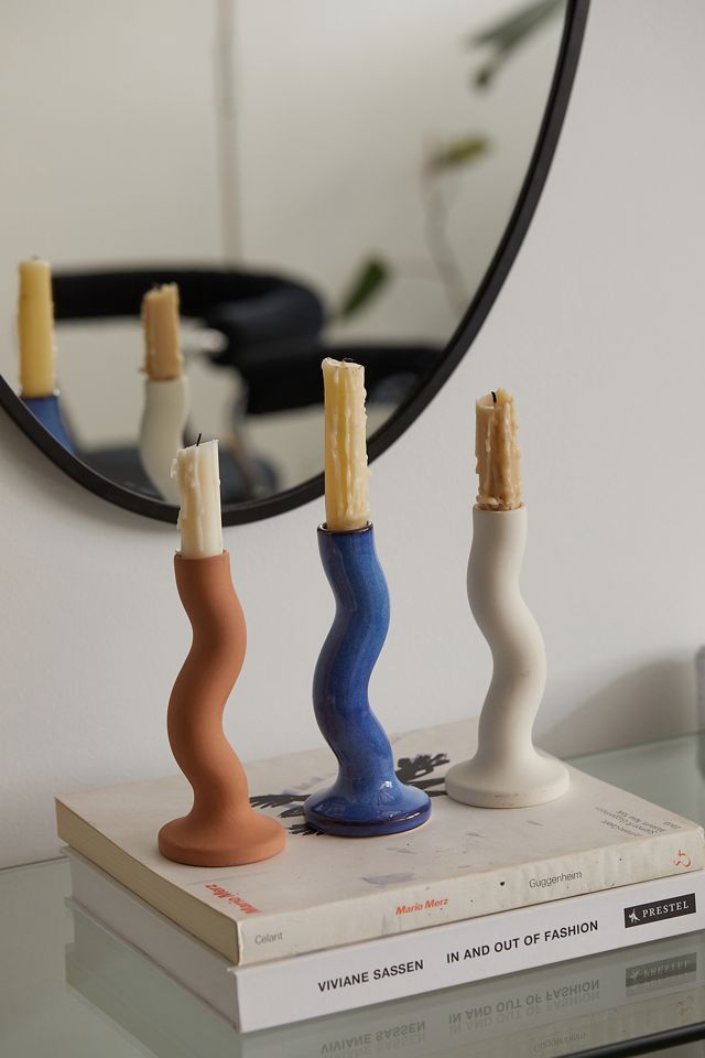 Lula Cream Taper Candle Holder #2