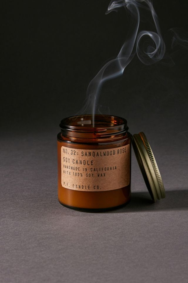 P.F. Candle Co. Sandalwood Rose 3.5oz Soy Candle | Urban Outfitters UK