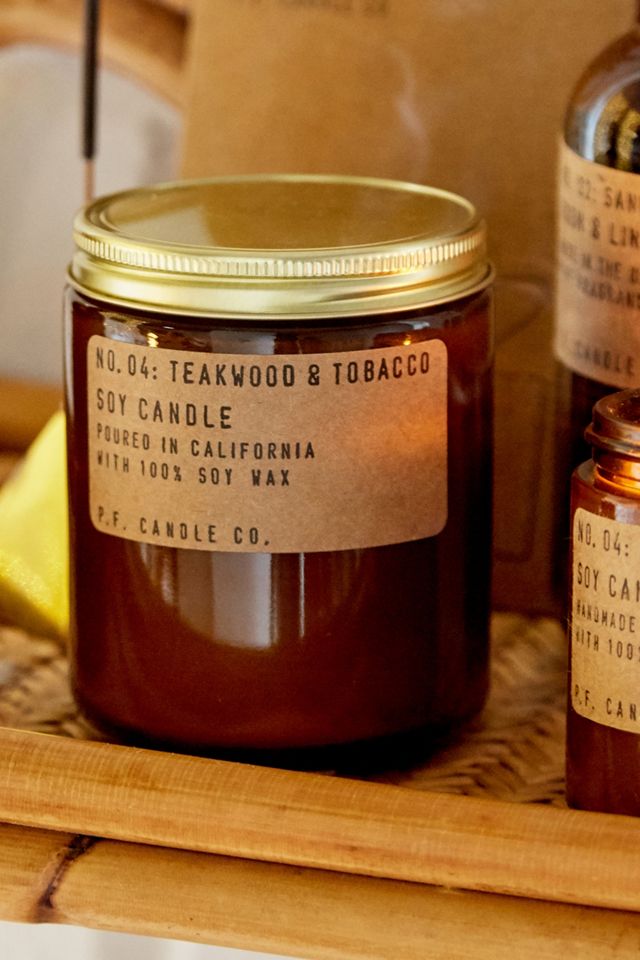 tobacco candle urban outfitters P.F. Candle Co. Teakwood & Tobacco 3.5oz Soy Candle