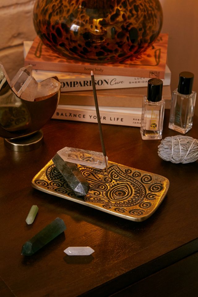 Brass Palm Incense Holder Urban Outfitters UK