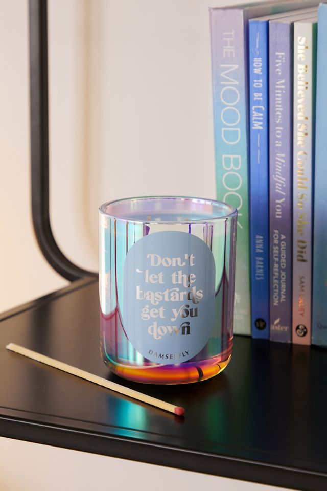Damselfly Large Candle Ruby