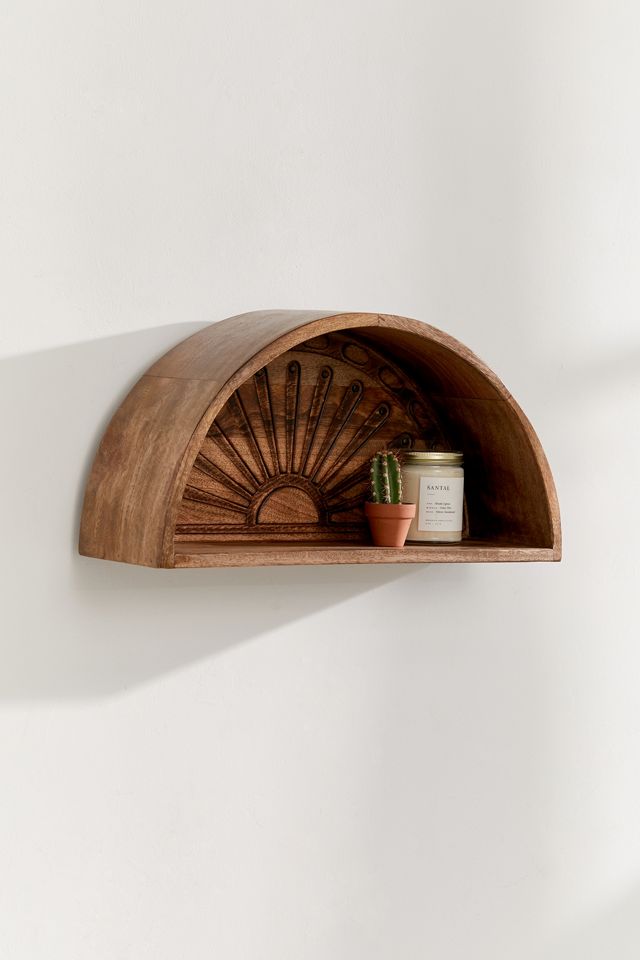Sunset Wooden Wall Shelf #2