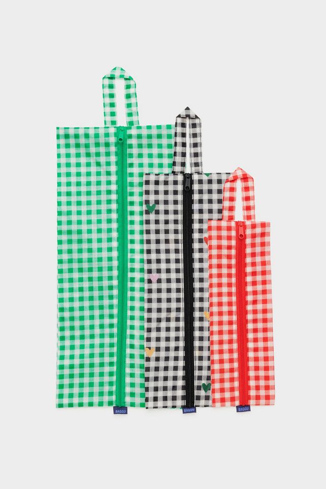 BAGGU Gingham 3D Zip Set 3-Pack #2