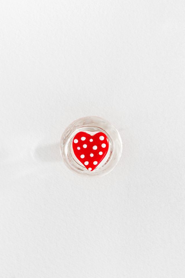 Glass Heart Drawer Knob  #1