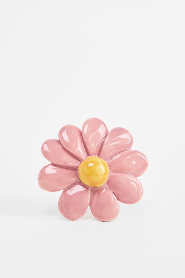 Pink Flower Drawer Knob #1