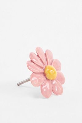 Pink Flower Drawer Knob