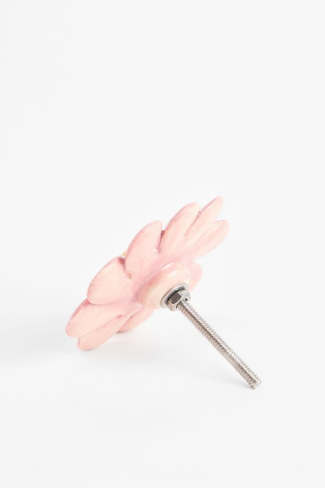 Pink Flower Drawer Knob #2
