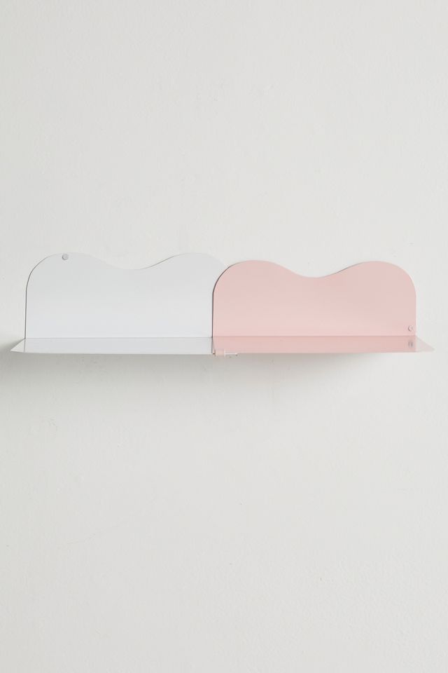 Expandable Pink Metal Wall Shelf Set #1