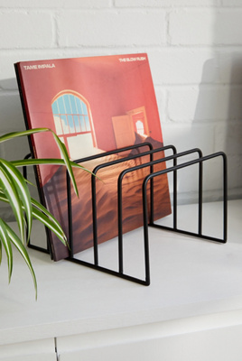 Black Tabletop Vinyl Storage Rack - Black ALL at Urban Outfitters