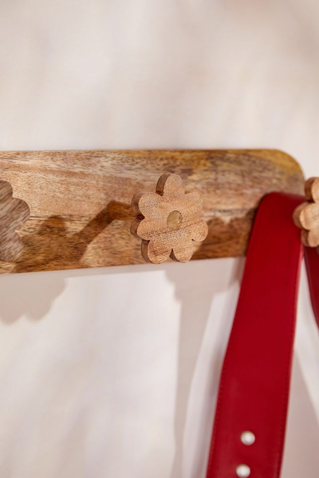 Natürliche Gänseblümchen Holz Wandhaken #1