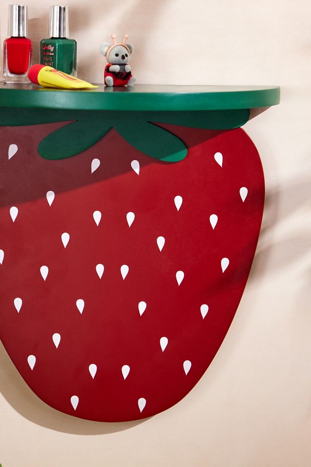 Strawberry Wood Wall Shelf #1