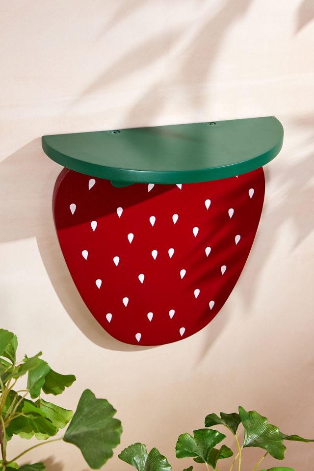 Strawberry Wood Wall Shelf #2