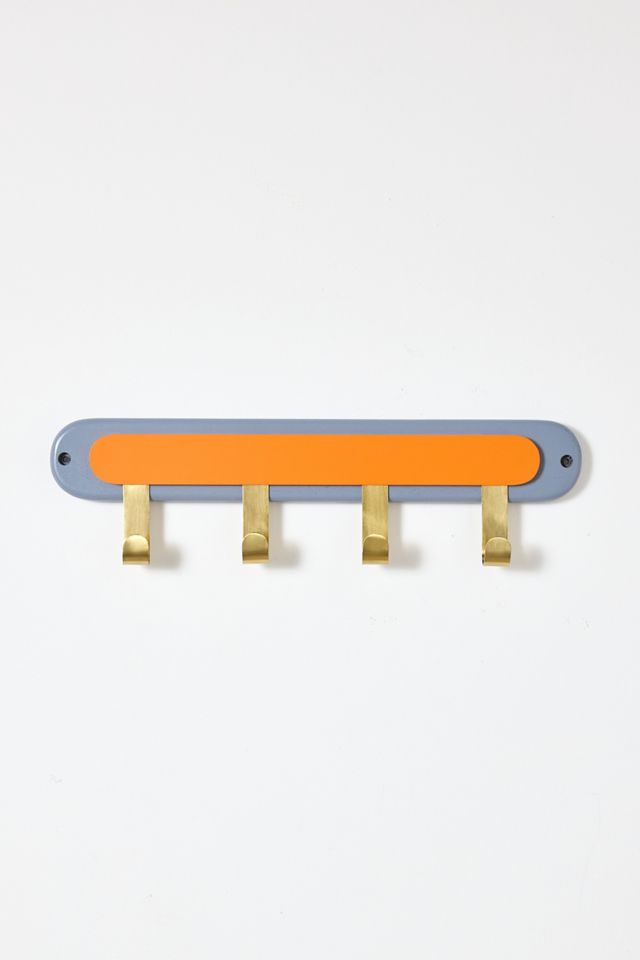 Orange & Blue Two-Tone Metal Wall Hook #1