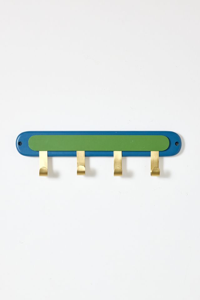 Grün & Blau Zweifarbiger Metall-Wandhaken #1