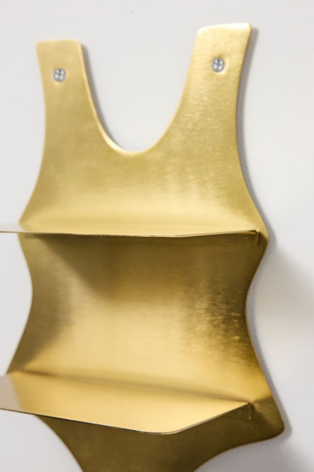 Goldenes Badeanzug-Wandregal #1