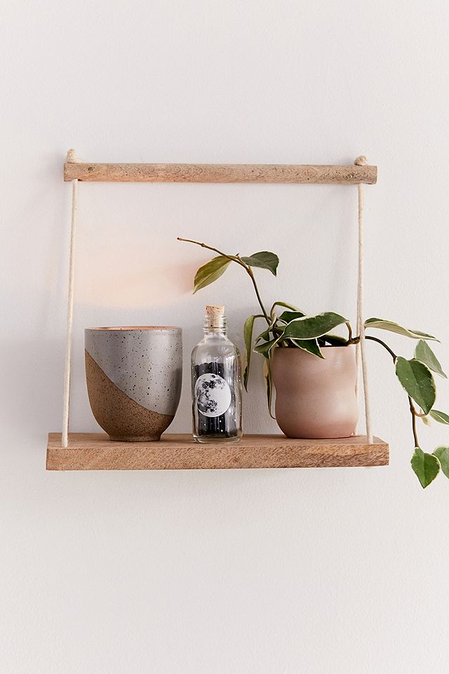 Asher Rope Hanging Wall Shelf Urban, How To Hang Hanging Shelves With Rope
