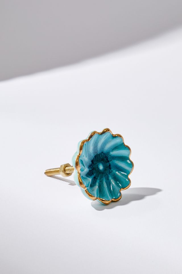 Blue Flower Drawer Knob Urban Outfitters UK