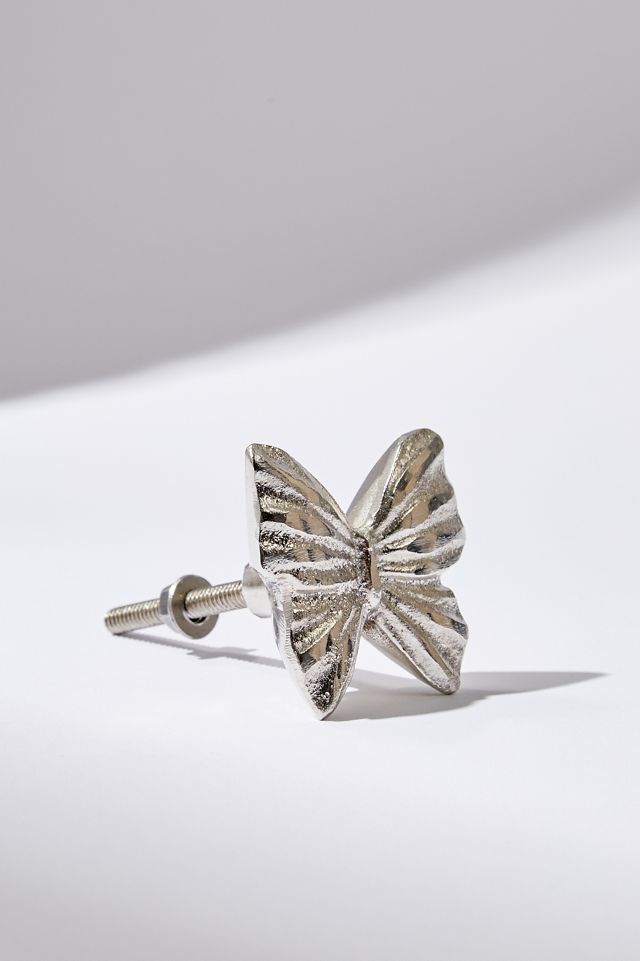 Silver Butterfly Drawer Knob Urban Outfitters UK