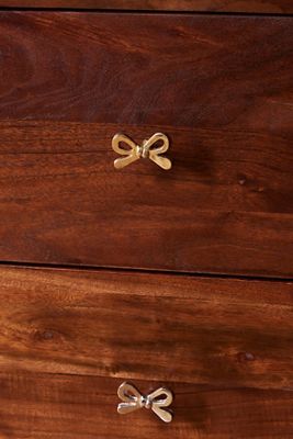 Antique Brass Bow Door Knob 