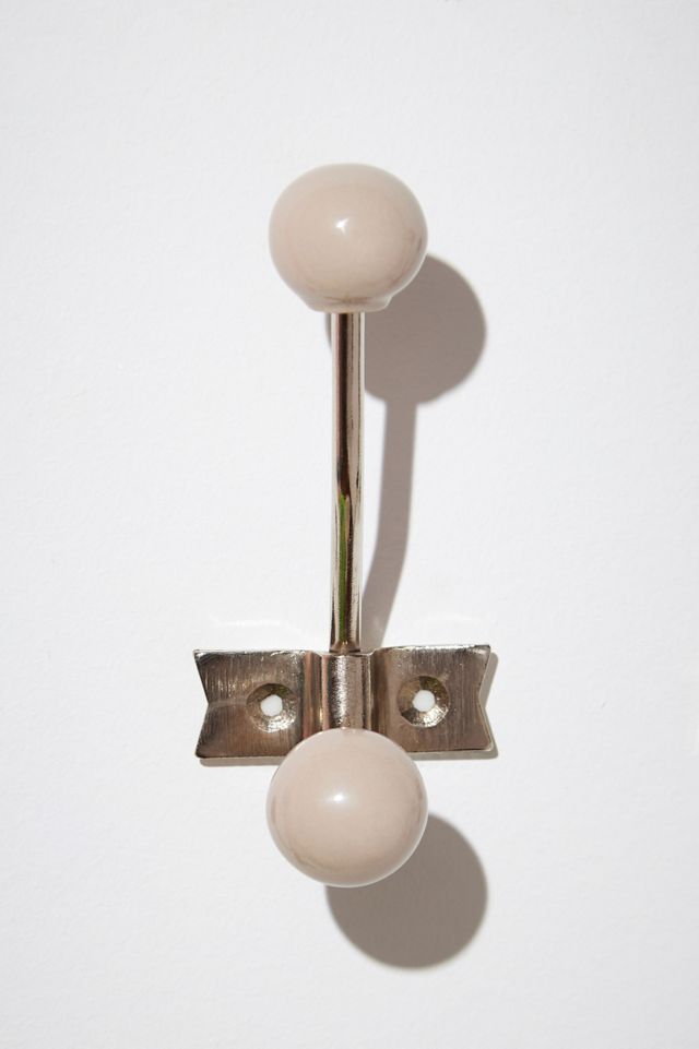 Mid-Century White Wall Hook #2
