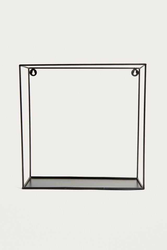 Square Black Metal Shelf #3