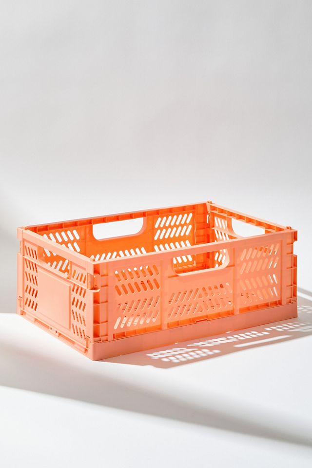 Felix Peach Large Folding Storage Crate Urban Outfitters UK