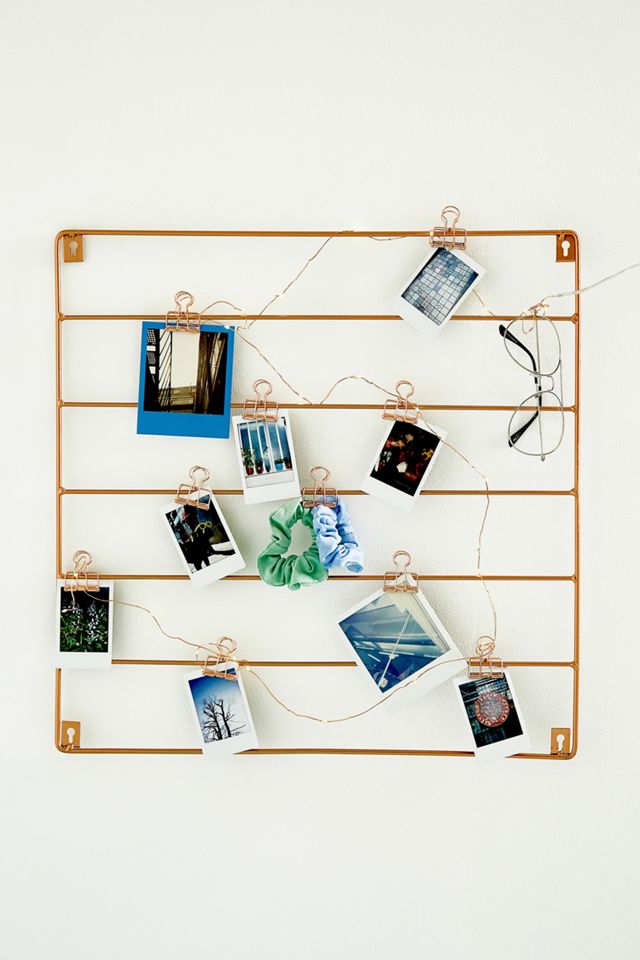 Square Copper Wire Wall Grid #1