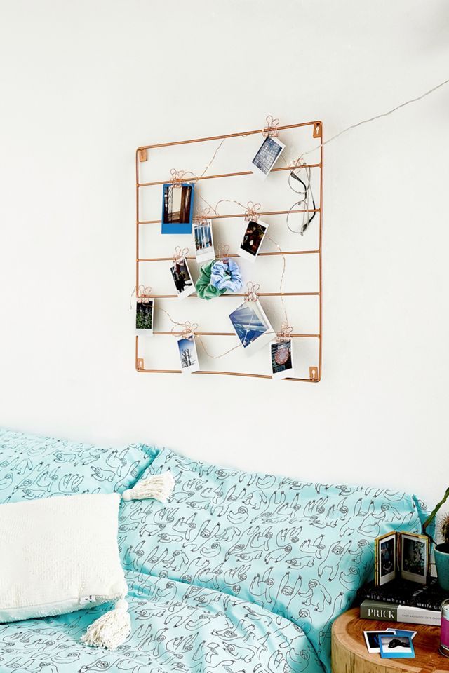 Square Copper Wire Wall Grid #2