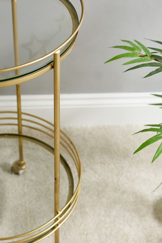 Leila Brass Bar Cart #1
