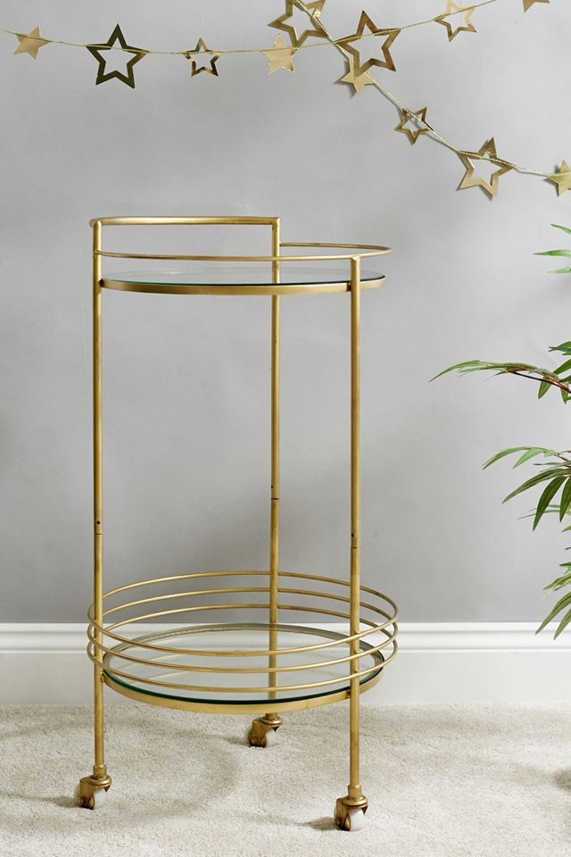 Leila Brass Bar Cart #3