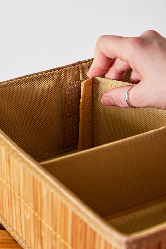 4-Compartment Bamboo Storage Box #2