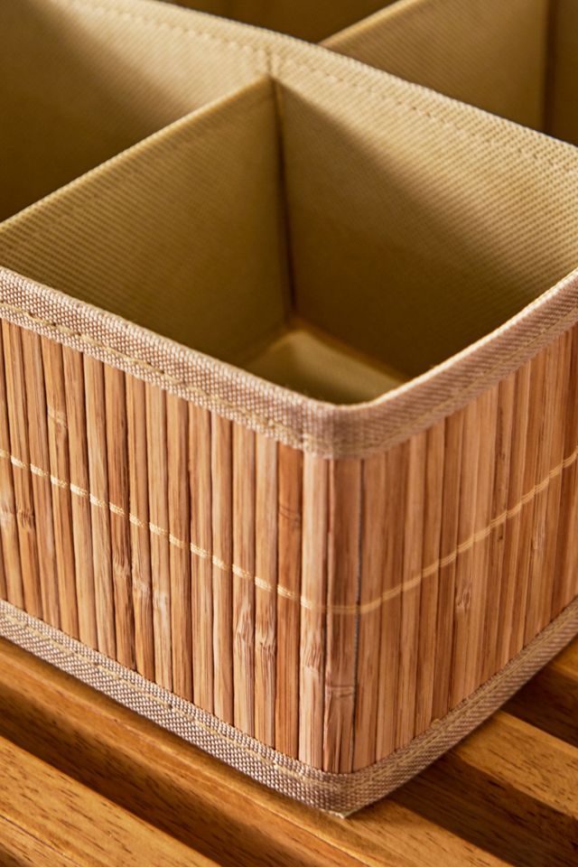 4-Compartment Bamboo Storage Box #3