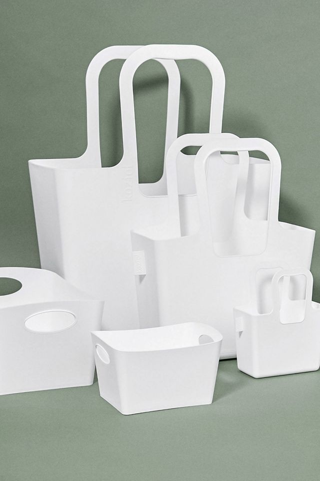 Petit bac de rangement blanc recyclable #3