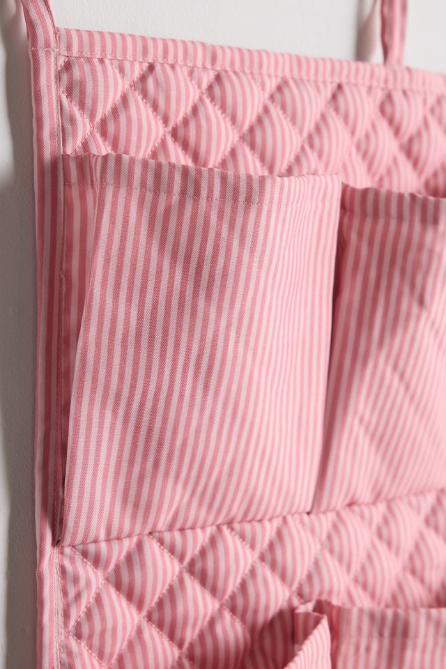 Rosa Gestreifter Hänge-Aufbewahrungsorganizer mit 9 Taschen #2