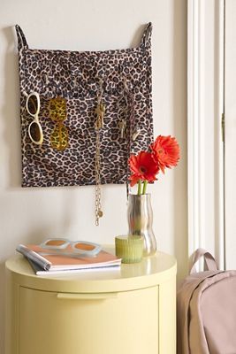 Leopard Print Entryway Hanging Storage