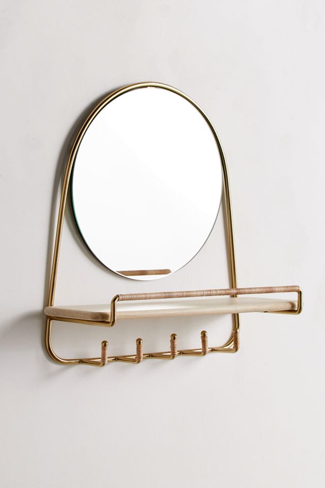 Ella Mirror Multi-Hook Wall Shelf #2