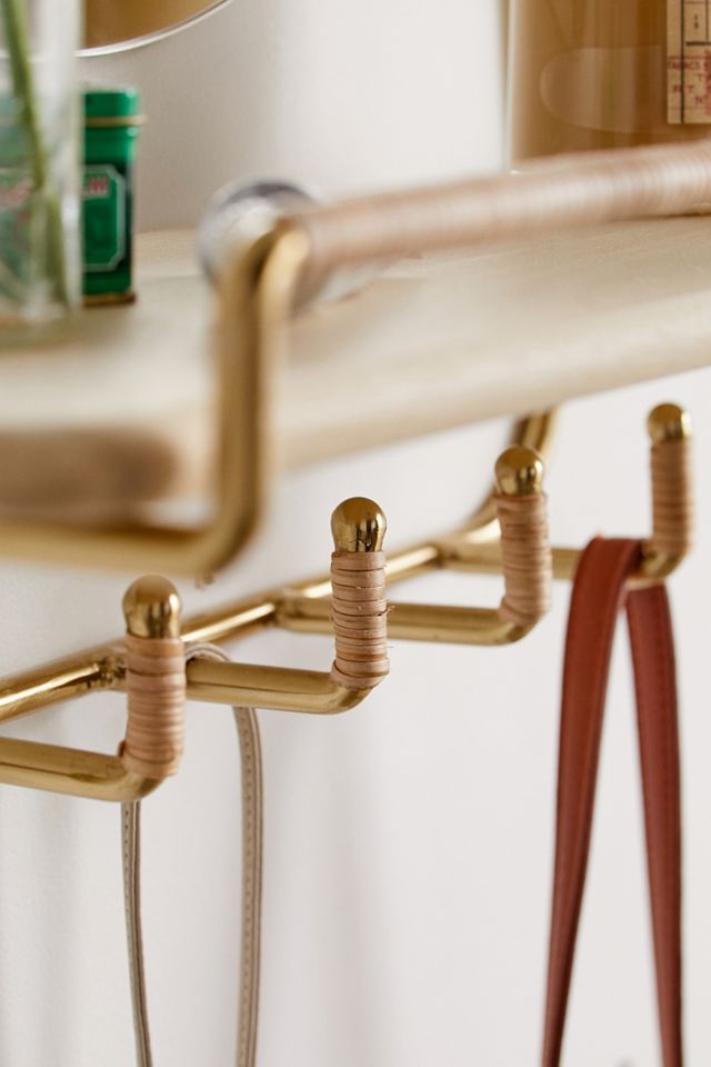 棚・ラック・収納 Urban Outfitters Ella Mirror Multi-Hook Wall Shelf Ella Mirror Multi-Hook Wall Shelf | Urban Outfitters FR